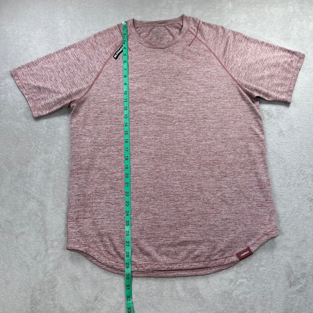 Legends Enzo T-Shirt Men XL Heather Red Space Dye Short Sleeve Athletic Gym Tee - Picture 8 of 8